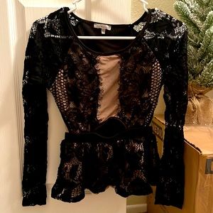 Charlotte Russe lace top with cutout
